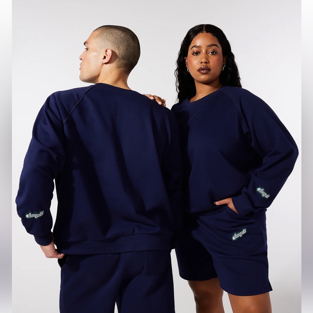 NEW SAVAGE X FENTY ESSENTIAL TERRY COUNTRY CLUB X SWEATSHIRT Size: L